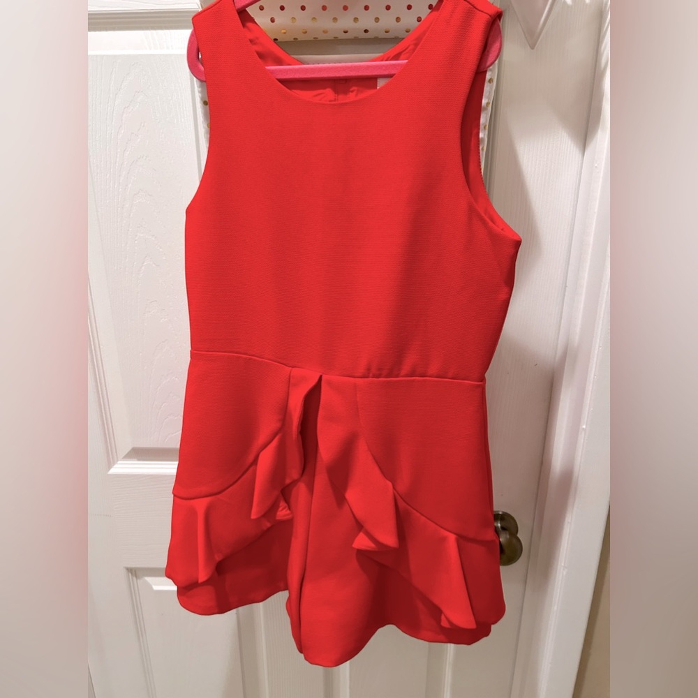 GB Girls orange/red size 12 shorts romper